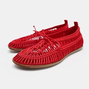 Red Woven Women's Shoes